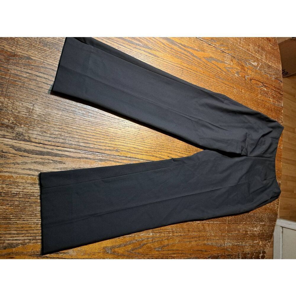 Size 6 Etcetera Black Side Zip Pants Trousers with Ankle Slit Dress Casual Pants